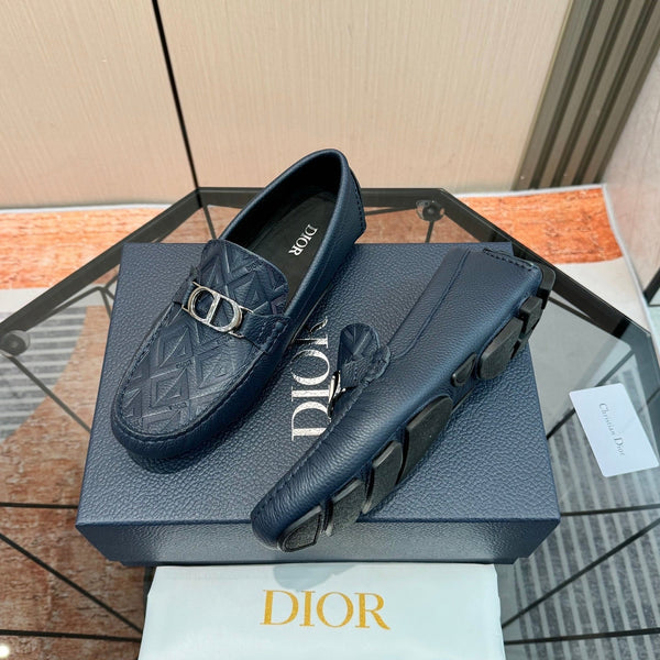 CD Odéon Mocassin homme en cuir de vachette bleu foncé 664121
