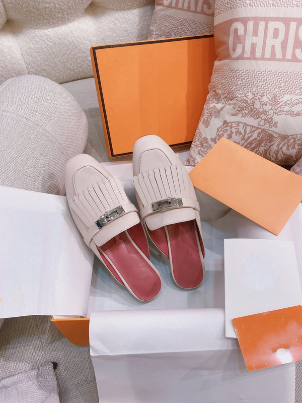 OZ Mule Fringed Light Pink