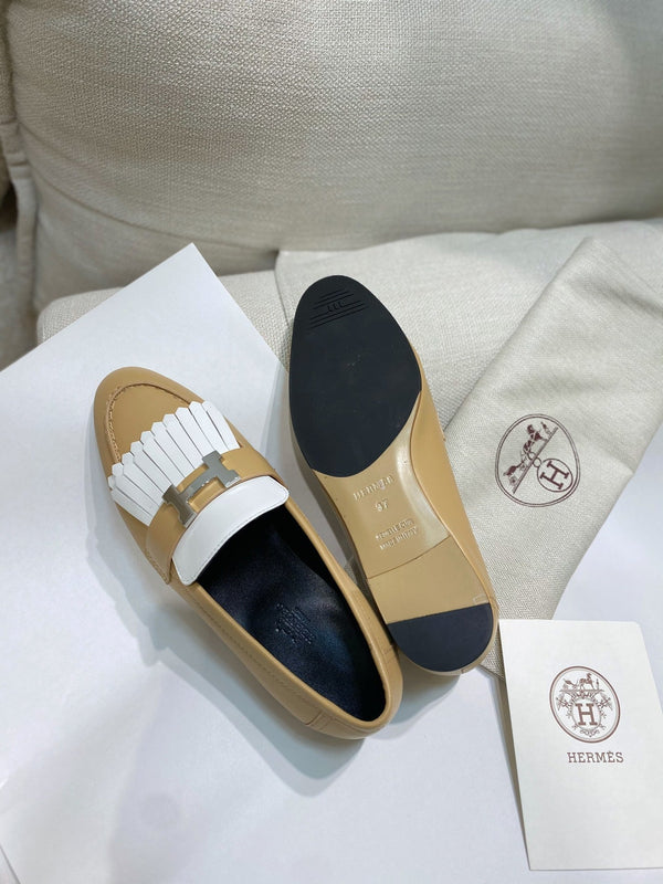 HM Royal Loafers Milky Brown Calfskin 348023