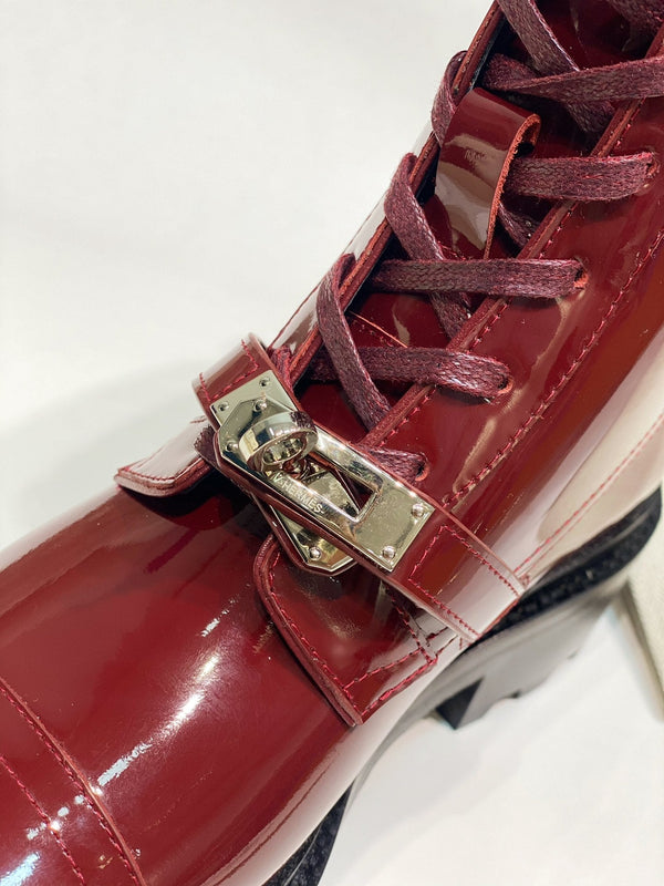 Stivaletto HM Funk in pelle di vacchetta rossa lucida 348024