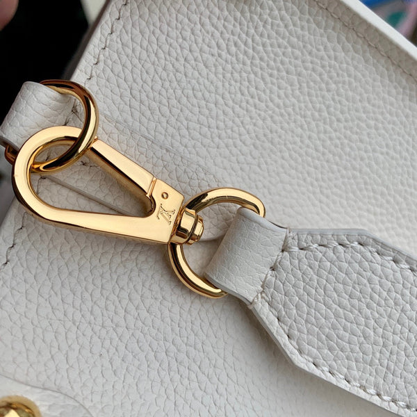 LV Lock&Go Bag White Gold Cowhide 240848