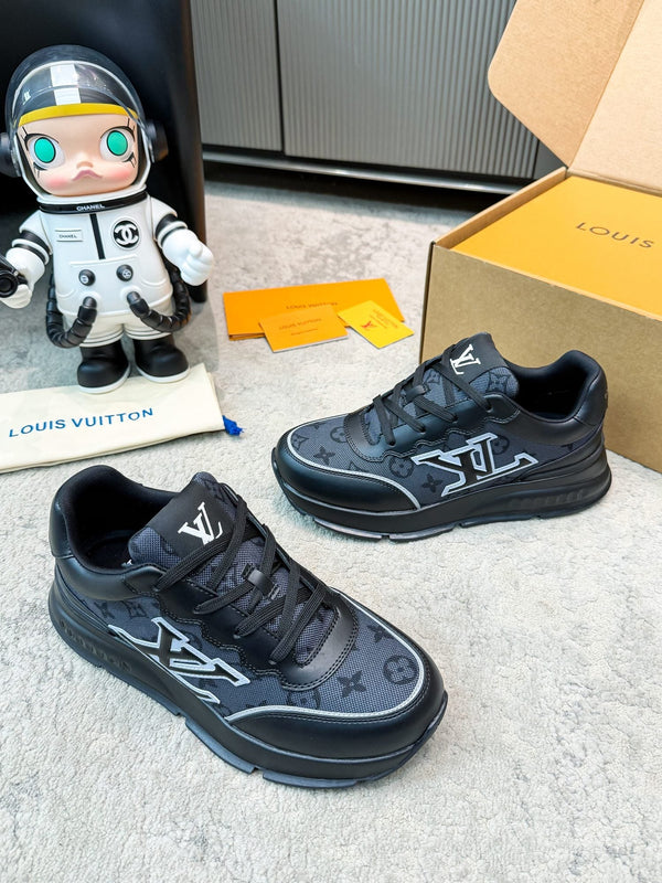 LV Classic Sneaker Black Monogram Mesh Leather 625423
