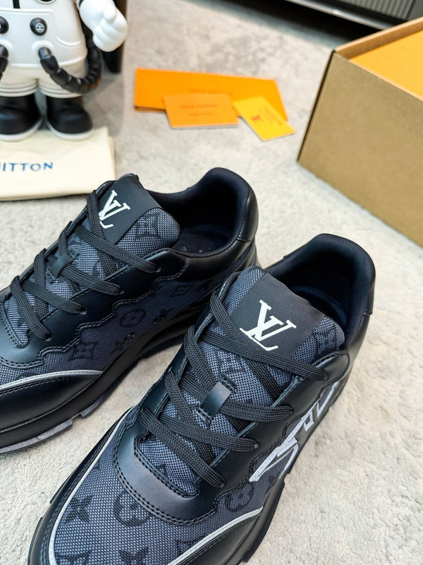 LV Classic Sneaker Black Monogram Mesh Leather 625423