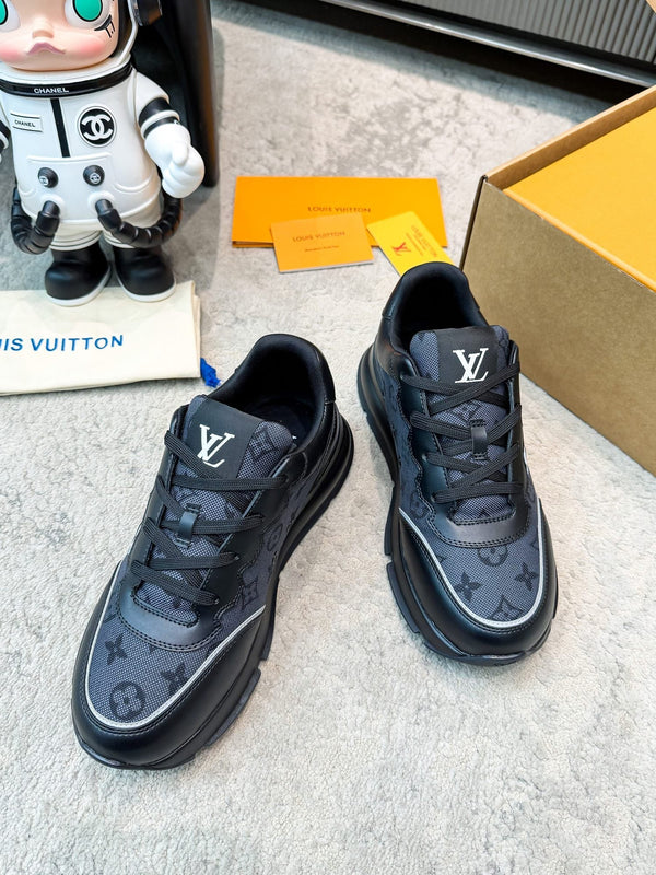 LV Classic Sneaker Black Monogram Mesh Leather 625423