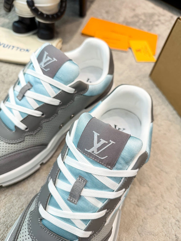 LV Classic Sneaker Grey Blue Suede Mesh 625425