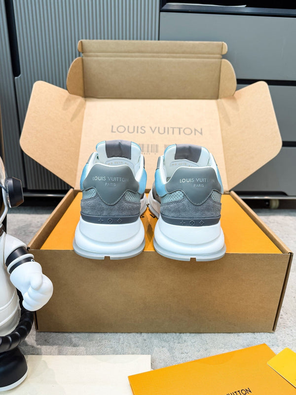 LV Classic Sneaker Grey Blue Suede Mesh 625425