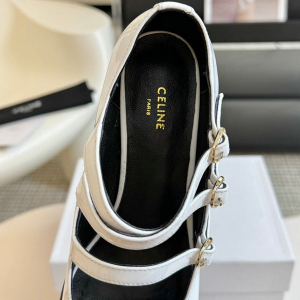 WOMEN'S SANDALS WITH ROUND TOE WHITE SPECIFIC COWHIDE