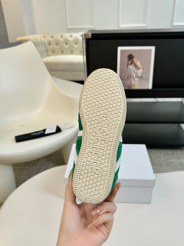 SCARPA DA GINNASTICA BASSA CON LACCI IN CAMOSCIO VERDE GIADA