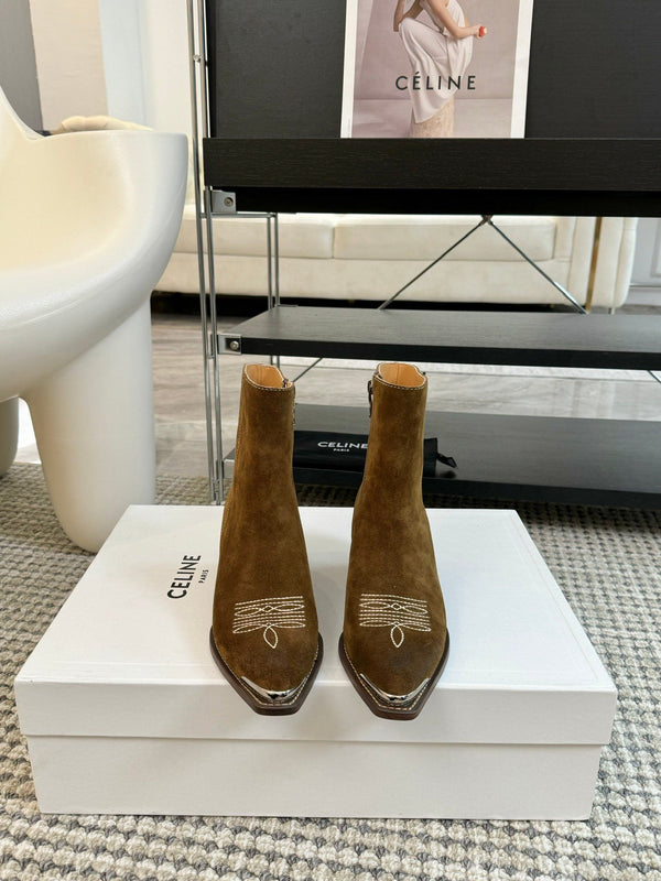 ANKLE BOOTS 45 MM IN MOCHA BROWN SUEDE