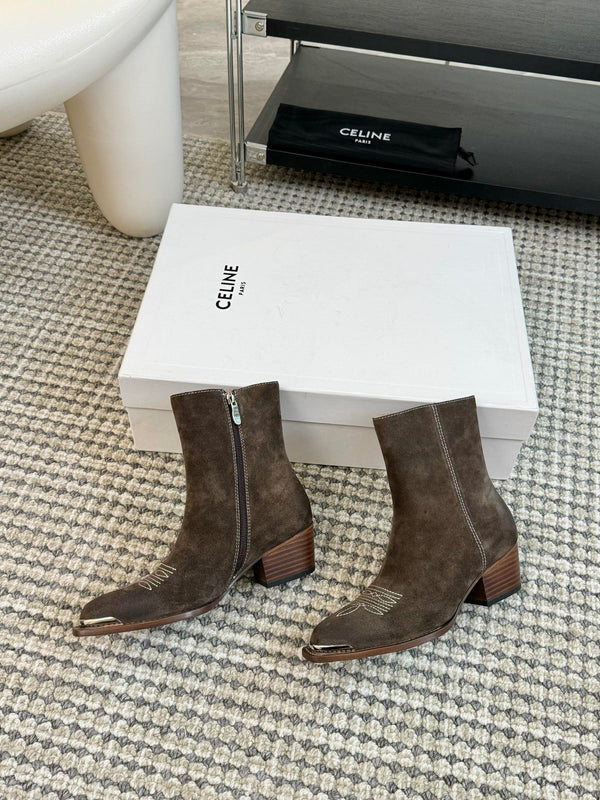 ANKLE BOOTS 45 MM IN MOCHA BROWN SUEDE