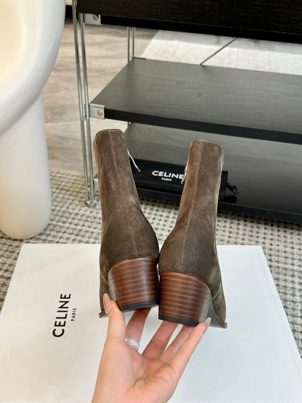 ANKLE BOOTS 45 MM IN MOCHA BROWN SUEDE