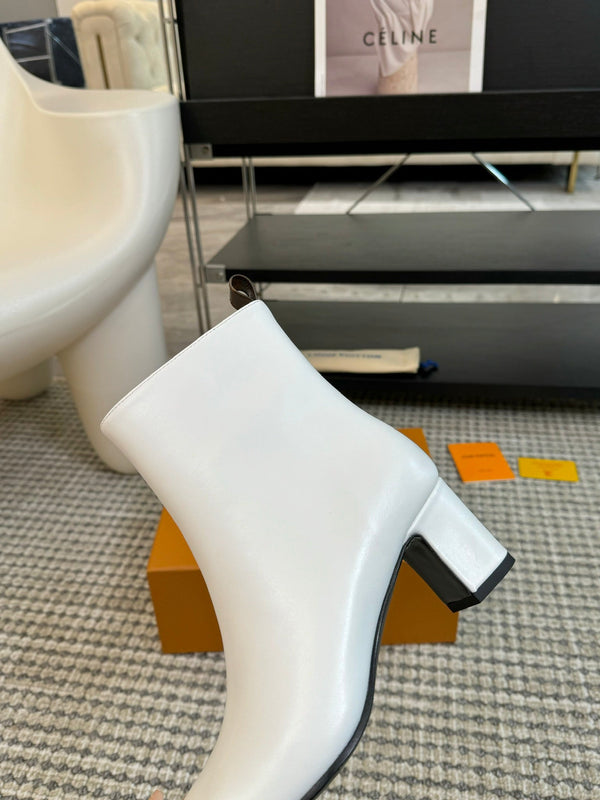 LV Ankle Boots 60mm White Cowhide