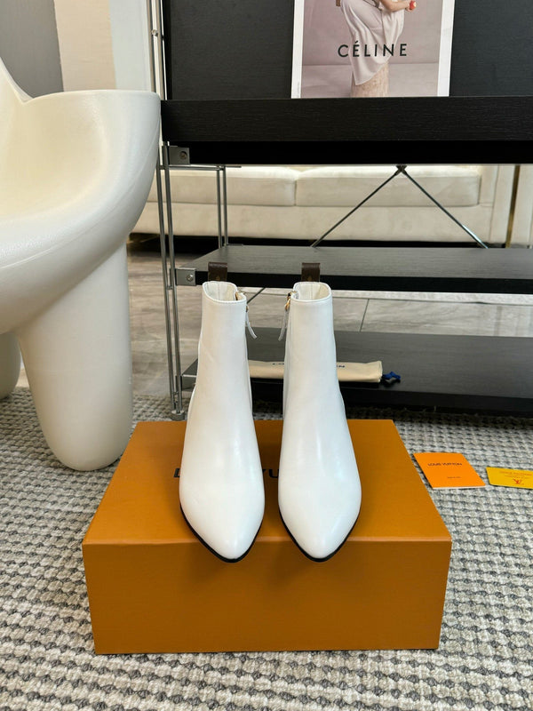 LV Ankle Boots 60mm White Cowhide