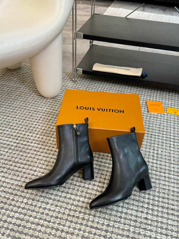 LV Ankle Boots 60mm Black Cowhide