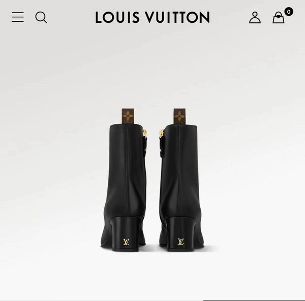 LV Ankle Boots 60mm Black Cowhide
