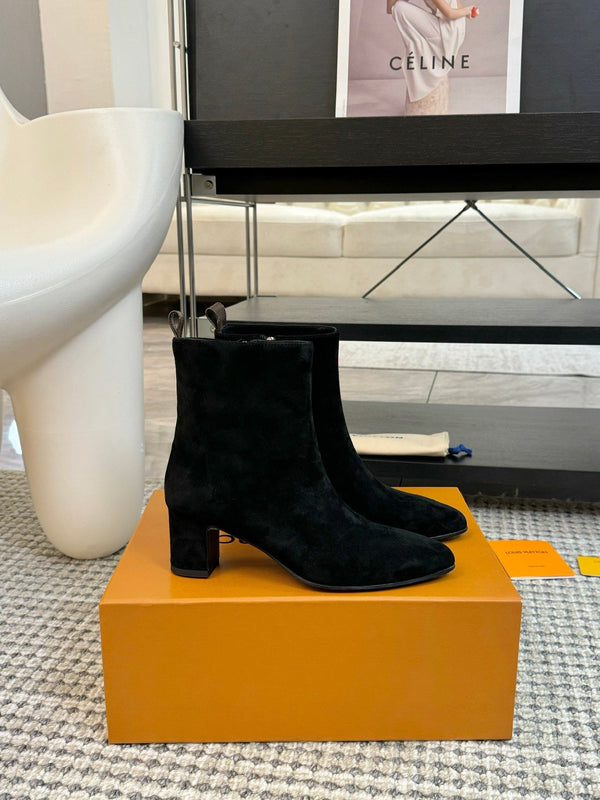 LV Ankle Boots 60mm Black Suede