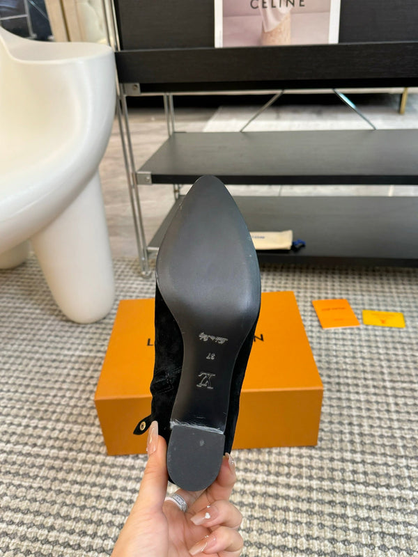 LV Ankle Boots 60mm Black Suede