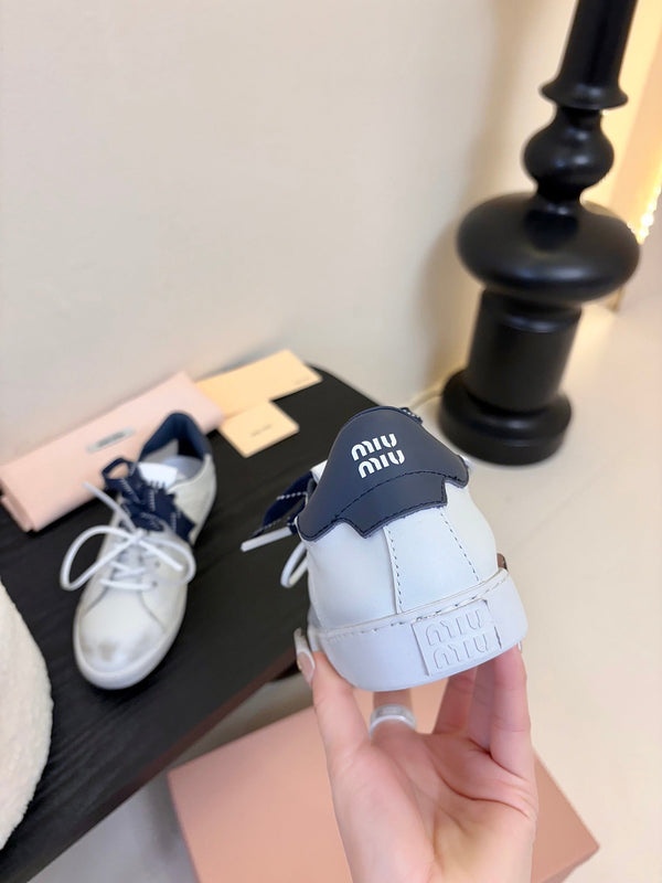 Miu 25C Sneakers White mix Night Blue Leather 235745