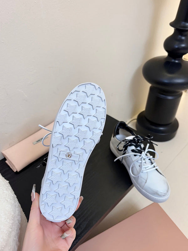 Miu 25C Sneakers White mix Black Leather 235749