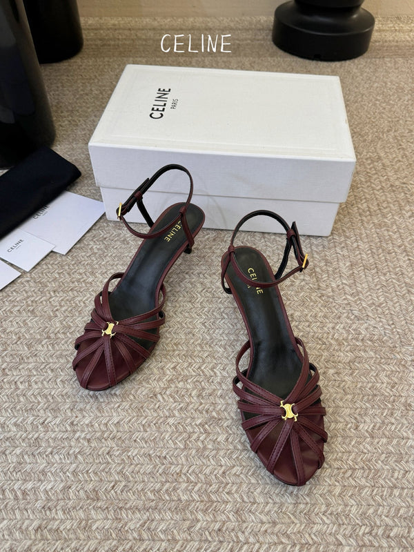 CL Triomphe Sandal 6.5cm Coffee Lambskin 835891