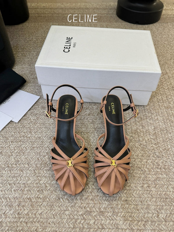 CL Triomphe Sandal 6.5cm Brown Lambskin 835893