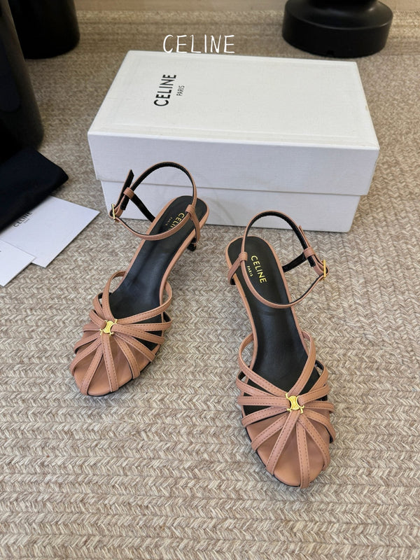 CL Triomphe Sandal 6.5cm Brown Lambskin 835893
