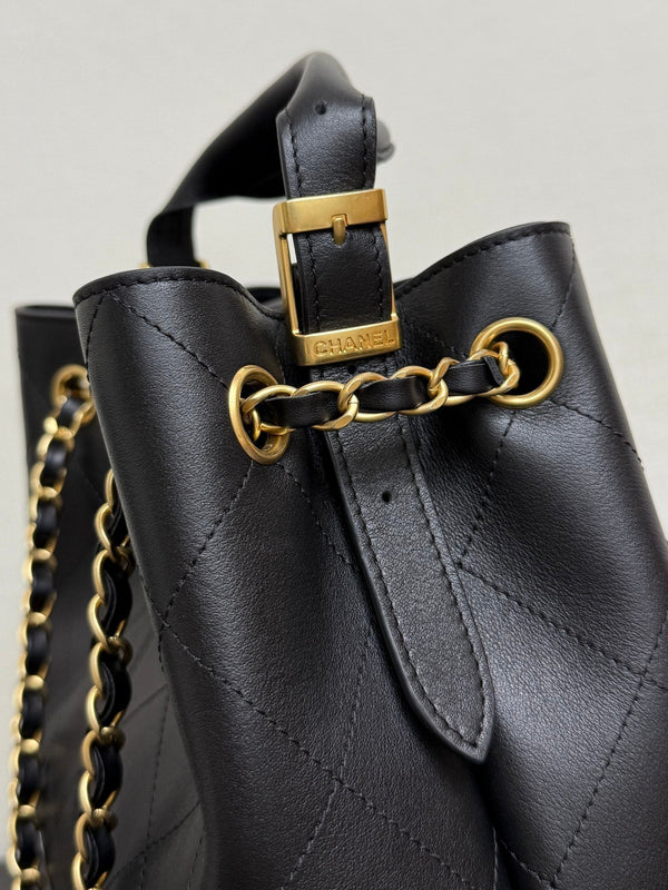 CC 25A Tote Bag 28cm Black Calfskin