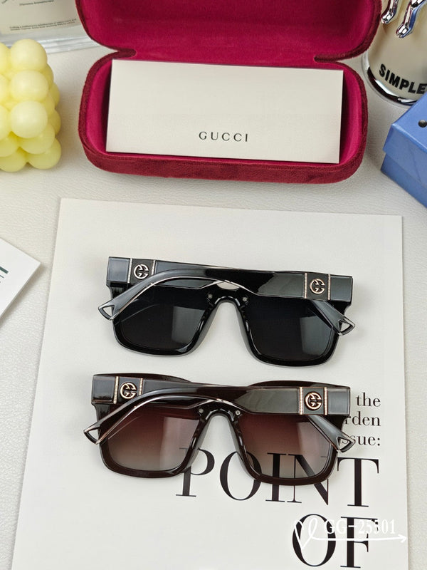 EMBOSSED LOGO SQUARE FRAME SUNGLASSES 25501 IN ACETATE