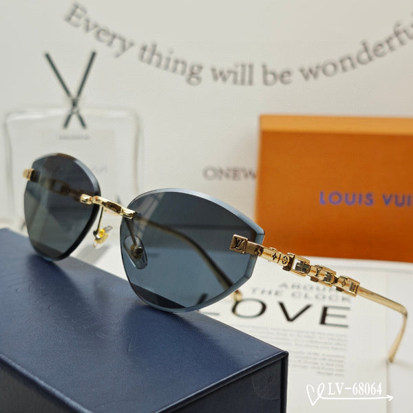 OCCHIALI DA SOLE CAT EYE CON CATENA 68064 IN METALLO