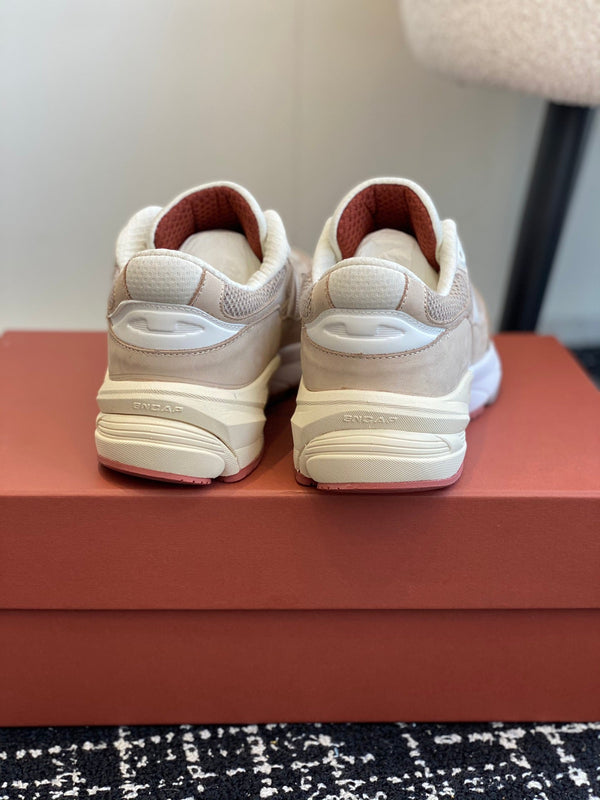 LP x NB 990v6 Sneaker 45mm dark grey dark pink calfskin and mesh fabric