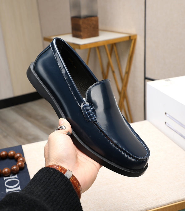 CD RETRO SEWED LOAFER NAVY POLISHED CALFSKIN