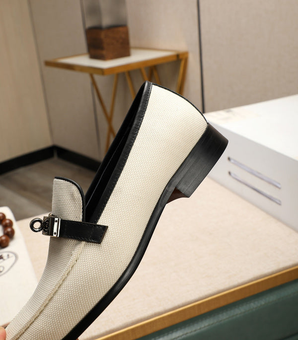 HM Men's Destin Loafer White Cowhide 480427