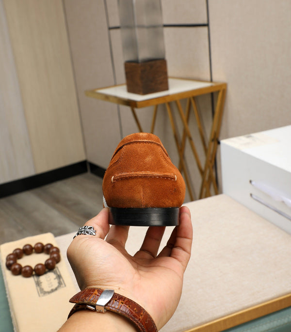 GG x Adidas Men's Jordaan Loafer Light Brown Suede 456614