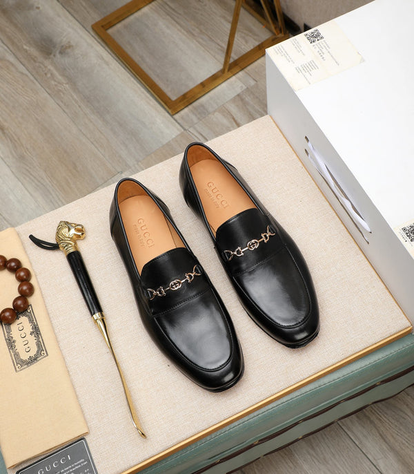 GG Men's Loafer Black Cowhide 526009