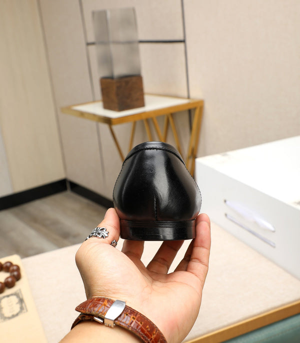 GG Men's Loafer Black Cowhide Canvas 526011