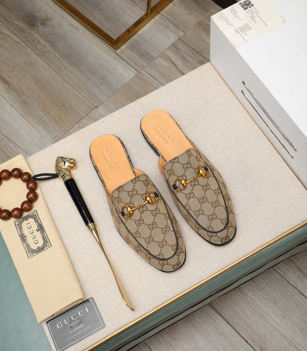 GG Men's Mule Brown Canvas 111472