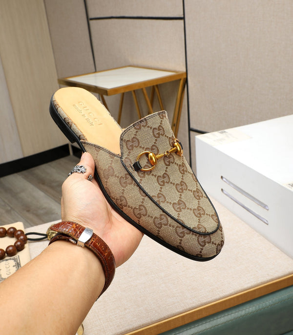 GG Men's Mule Brown Canvas 111472