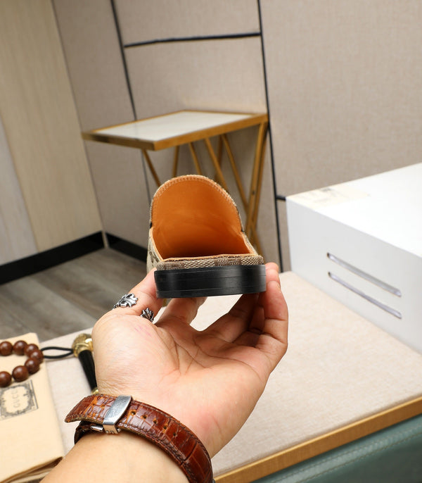 GG Men's Mule Brown Canvas 111472