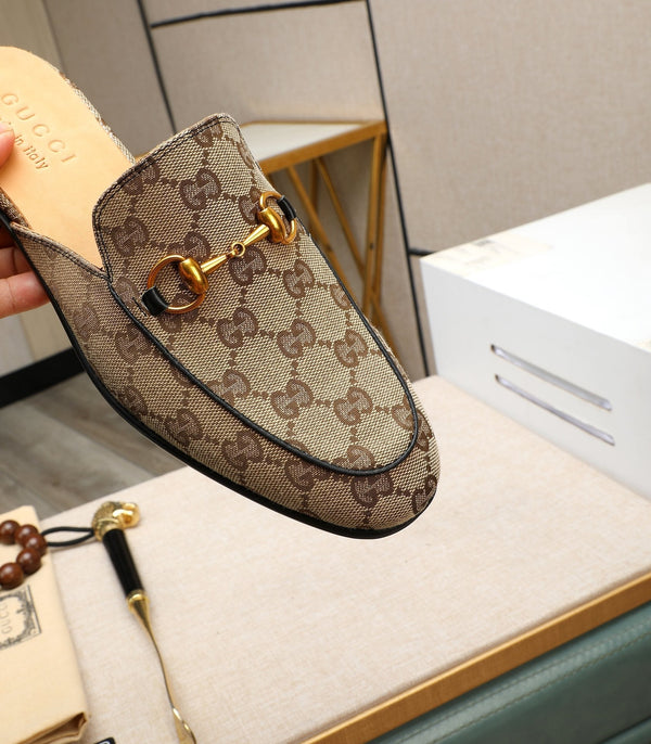 GG Men's Mule Brown Canvas 111472