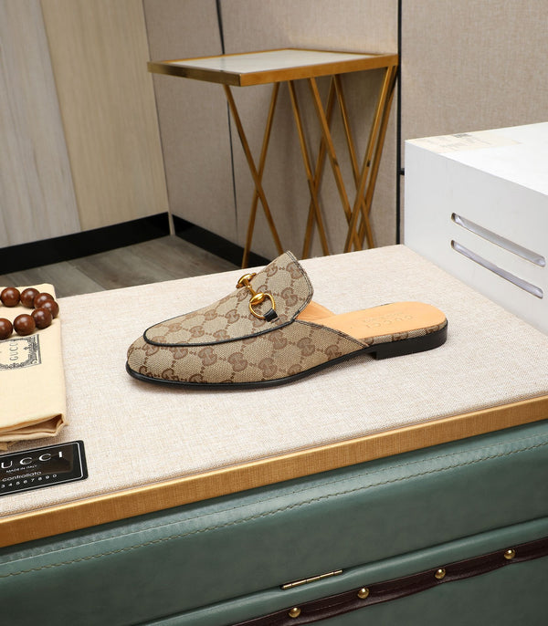 GG Men's Mule Brown Canvas 111472