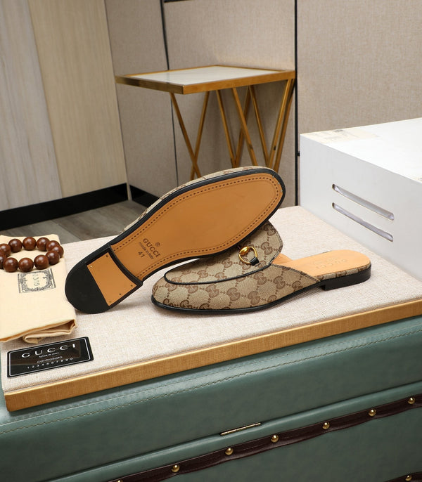 GG Men's Mule Brown Canvas 111472