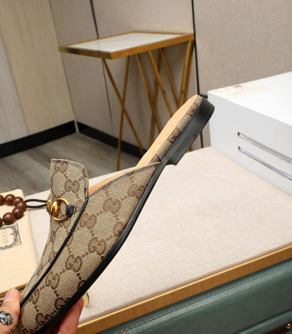 GG Men's Mule Brown Canvas 111472