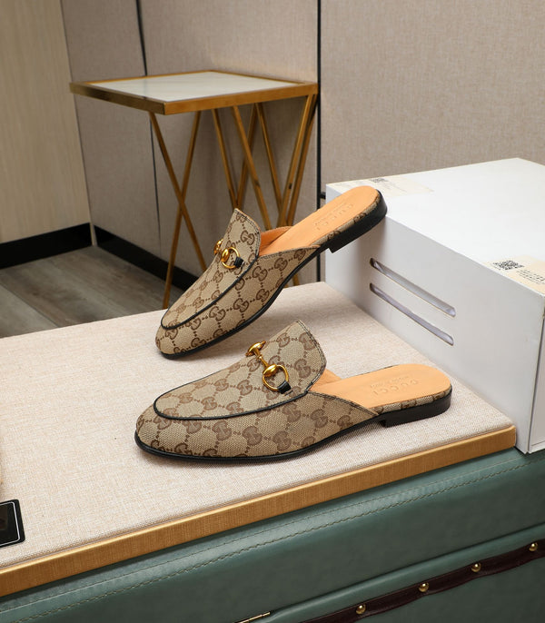 GG Men's Mule Brown Canvas 111472