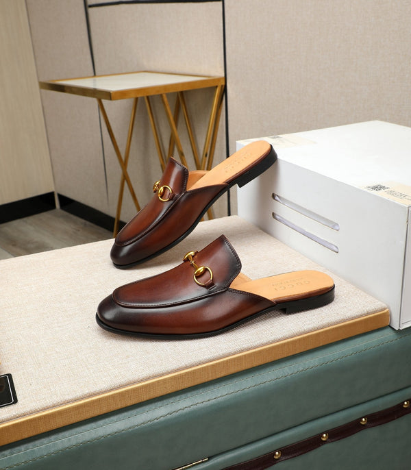 GG Men's Mule Brown Cowhide 111480