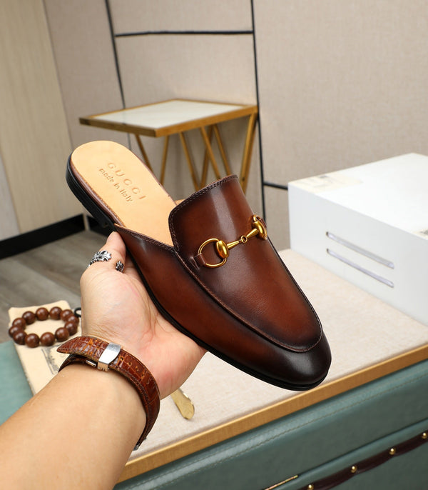 GG Men's Mule Brown Cowhide 111480