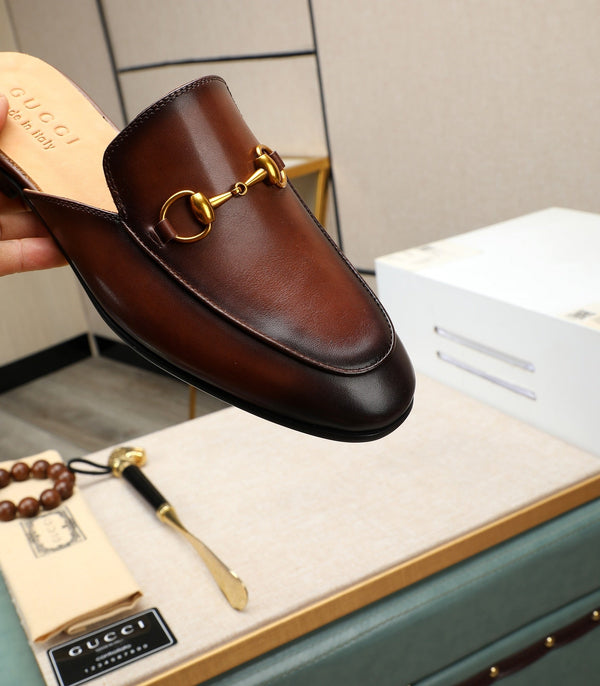 GG Men's Mule Brown Cowhide 111480