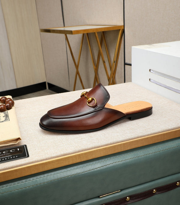 GG Men's Mule Brown Cowhide 111480