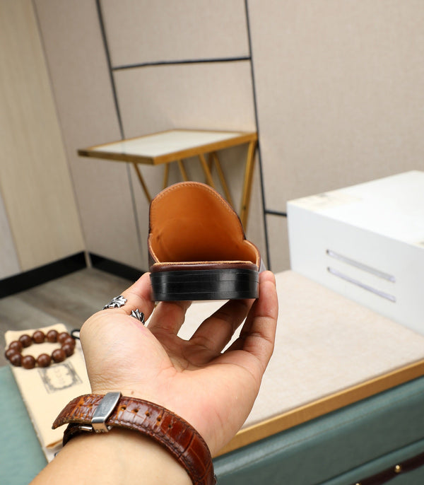 GG Men's Mule Brown Cowhide 111480