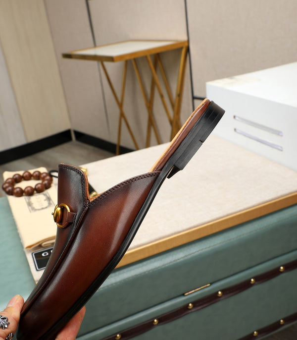 GG Men's Mule Brown Cowhide 111480