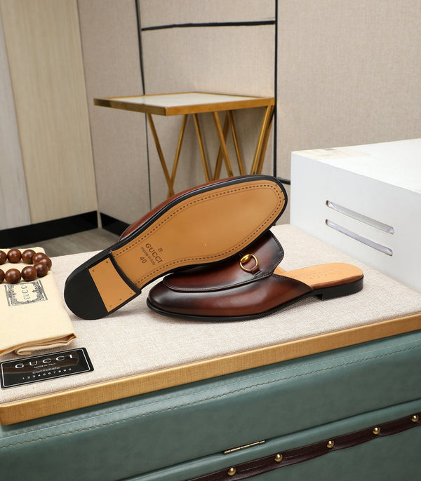 GG Men's Mule Brown Cowhide 111480